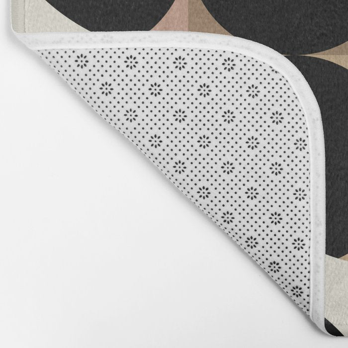 mid century black geometric shapes Bath Mat Gallery Image 2