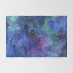 Colorful Galaxy Space Watercolor Rug Gallery Image 2
