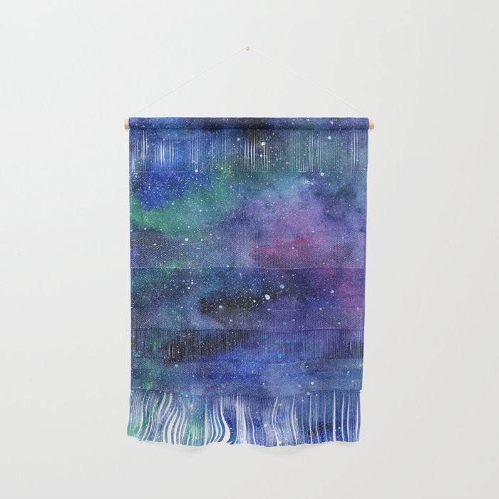 Colorful Galaxy Space Watercolor Wall Hanging Gallery Image 1