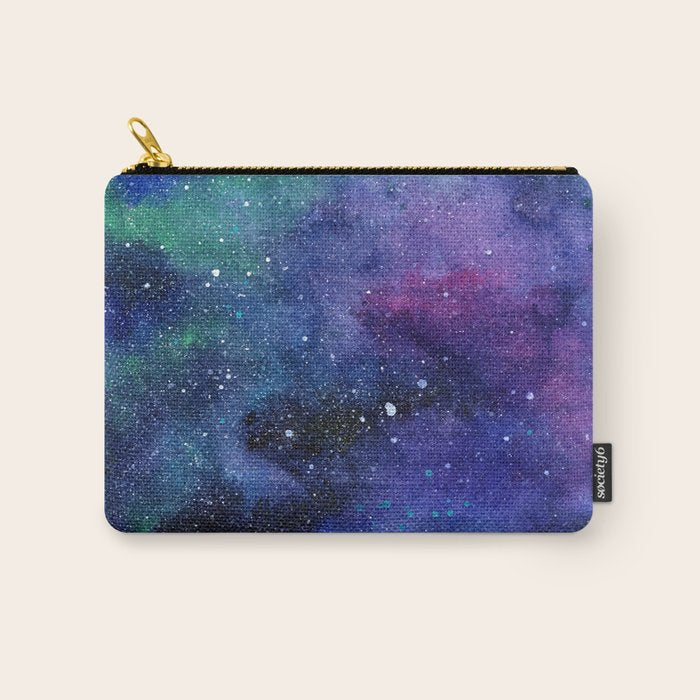 Colorful Galaxy Space Watercolor Carry All Pouch Gallery Image 1