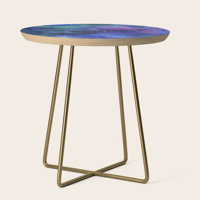 Colorful Galaxy Space Watercolor Side Table Gallery Image 1