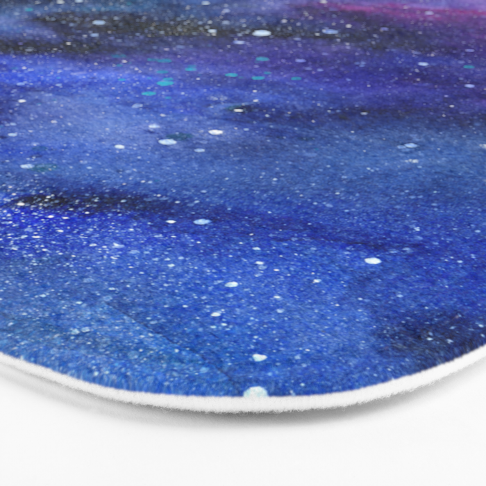 Colorful Galaxy Space Watercolor Bath Mat Gallery Image 3