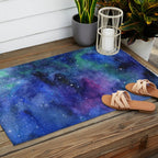 Colorful Galaxy Space Watercolor Outdoor Rug Gallery Image 2