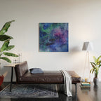 Colorful Galaxy Space Watercolor Wood Wall Art Gallery Image 2