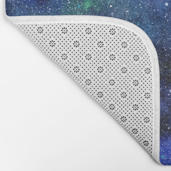Colorful Galaxy Space Watercolor Bath Mat Gallery Image 2