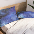 Colorful Galaxy Space Watercolor Pillow Sham Gallery Image 2