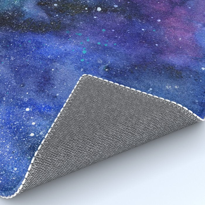 Colorful Galaxy Space Watercolor Rug Gallery Image 4