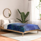 Colorful Galaxy Space Watercolor Comforter Gallery Image 2