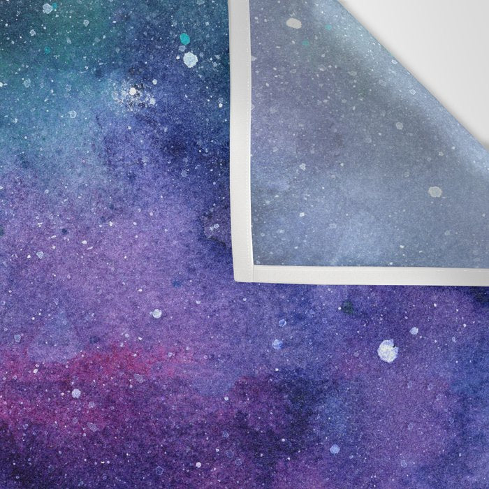 Colorful Galaxy Space Watercolor Wall Tapestry Gallery Image 3