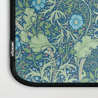 William Morris Vintage Seaweed Cobalt Thyme Green Blue Botanical Laptop Sleeve Gallery Image 3