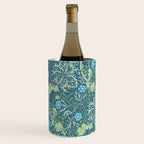 William Morris Vintage Seaweed Cobalt Thyme Green Blue Botanical Wine Chiller Gallery Image 3