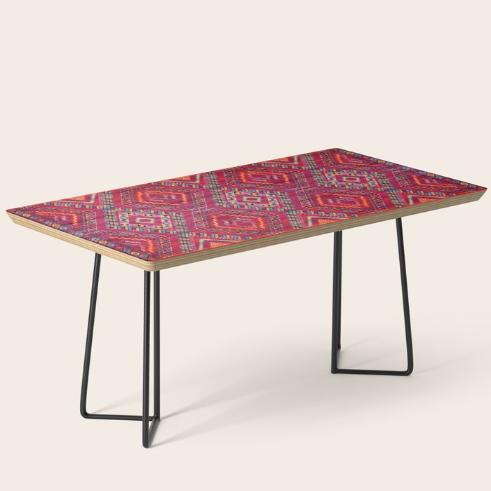 Rose Oasis: Vintage Bohemian Geometric Heritage Coffee Table Gallery Image 1