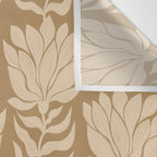Beige Modern Abstract Flowers Wall Tapestry Gallery Image 3