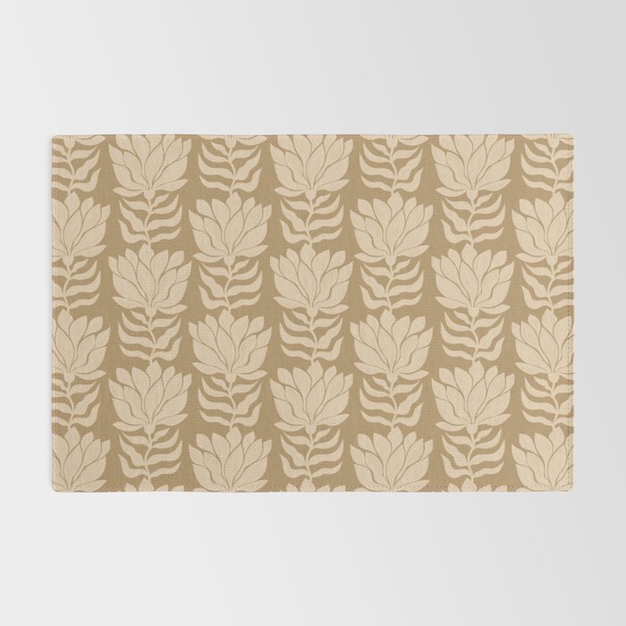 Beige Modern Abstract Flowers Rug Gallery Image 2