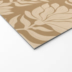 Beige Modern Abstract Flowers Welcome Mat Gallery Image 2