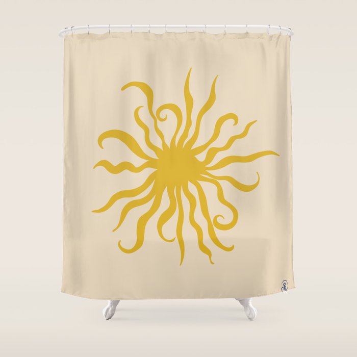 SUN CREATURE BRIGHT Shower Curtain Gallery Image 1