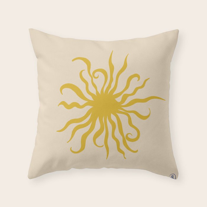SUN CREATURE BRIGHT Throw Pillow Gallery Image 1