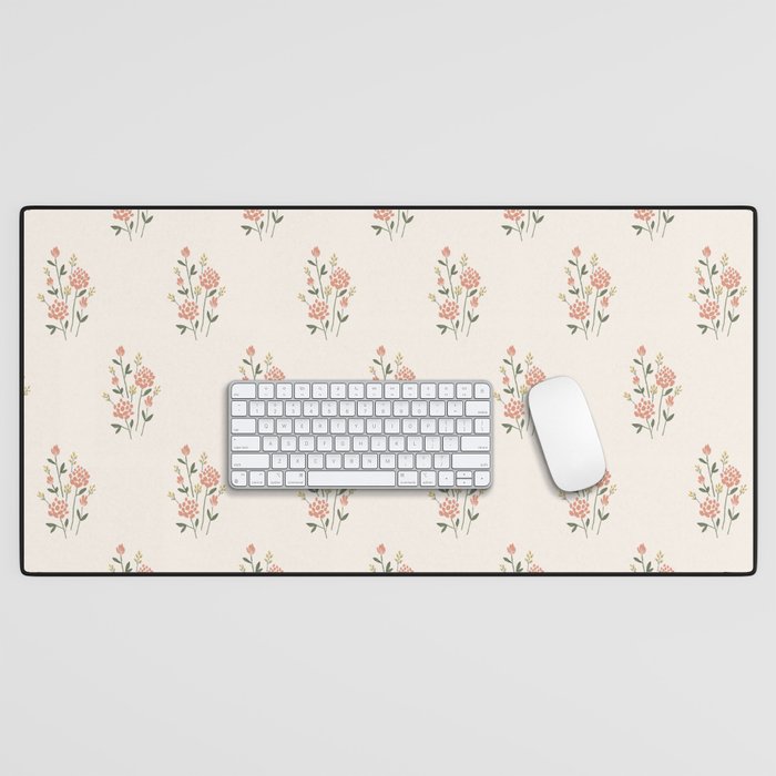 Wildflowers - Blush Desk Mat Gallery Image 1