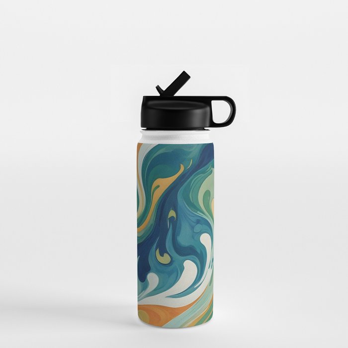 Tangerblue Waves Water Bottle Gallery Image 1