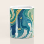 Tangerblue Waves Coffee Mug Gallery Image 4