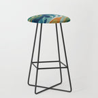 Tangerblue Waves Stool Gallery Image 1