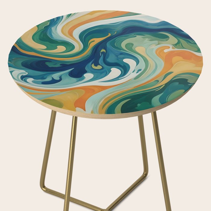 Tangerblue Waves Side Table Gallery Image 2