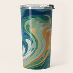Tangerblue Waves Travel Mug Gallery Image 2