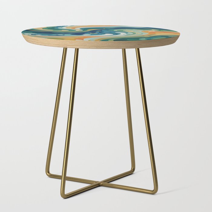 Tangerblue Waves Side Table Gallery Image 1