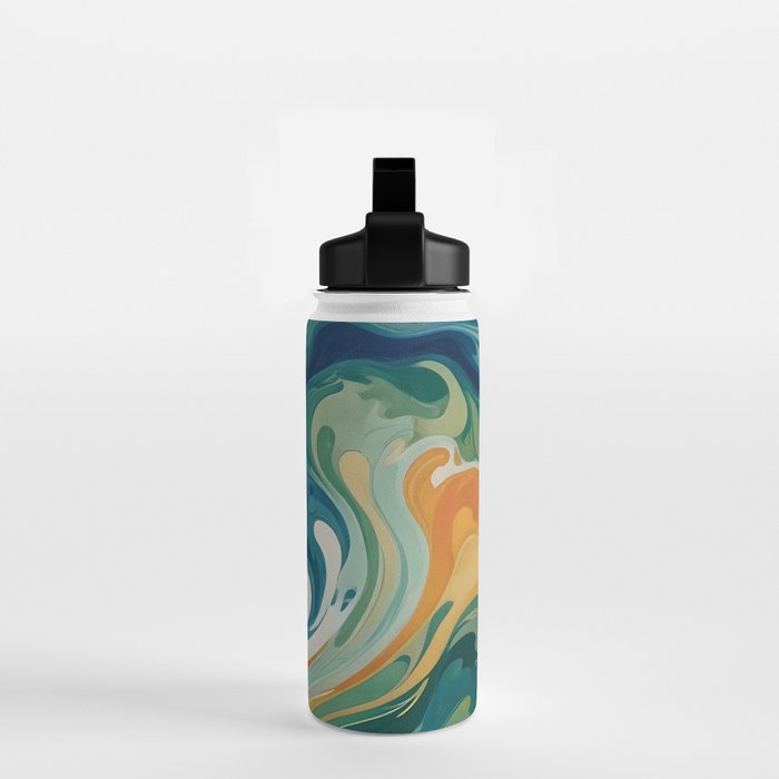 Tangerblue Waves Water Bottle Gallery Image 2