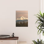 Mount Hood Vintage Sunset - Nature Landscape Photography Poster Gallery Image 2