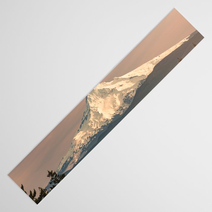 Mount Hood Vintage Sunset - Nature Landscape Photography Table Runner Gallery Image 3