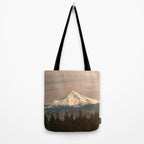 Mount Hood Vintage Sunset - Nature Landscape Photography Tote Bag Gallery Image 2