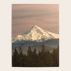 Mount Hood Vintage Sunset - Nature Landscape Photography Poster Gallery Image 4