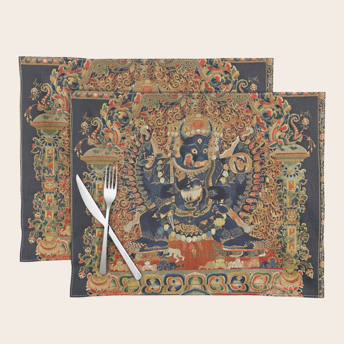 Tantric Buddhist Vajrabhairava Deity 2 Placemat Gallery Image 1