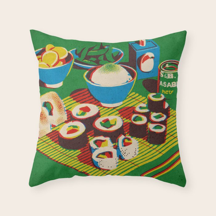 Japanese Sushi Throw Pillow Gallery Image 1