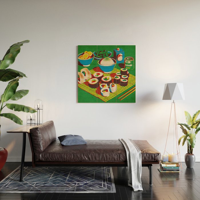 Japanese Sushi Wood Wall Art Gallery Image 2