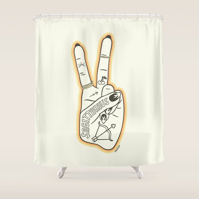 Sagittarius Hand Shower Curtain Gallery Image 1