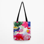 CANVAS: Viva Magenta 01 | Abstract Brushstrokes Tote Bag Gallery Image 2