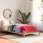 CANVAS: Viva Magenta 01 | Abstract Brushstrokes Comforter Gallery Image 2