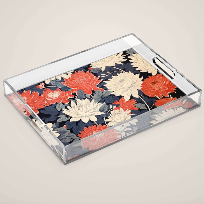 Primary Chrysanthemum Garden   Acrylic Tray Gallery Image 1