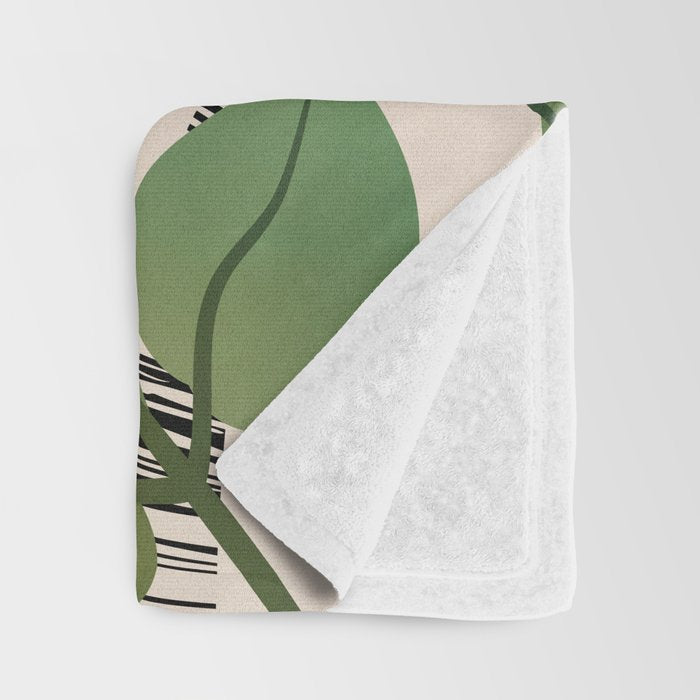 Tropical Garden Leaves 02 Throw Blanket Gallery Image 3