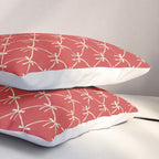Bows & Ribbons Pattern XII Cherry Red Pillow Sham Gallery Image 3