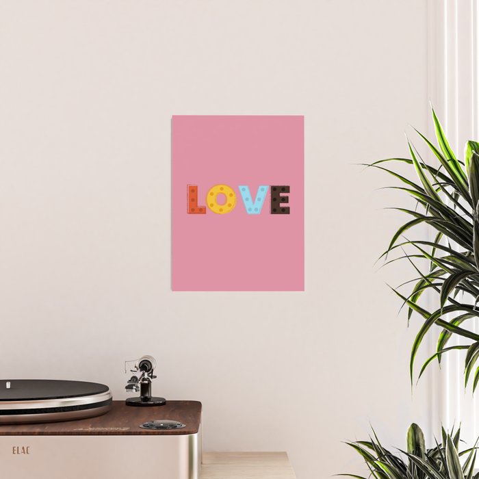 Happy LOVE - typography Poster Gallery Image 2