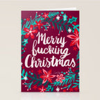 Merry F*cking Christmas - Maroon Stationery Card Gallery Image 2