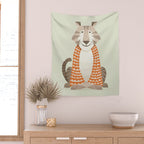 Whimsical Tiger Wall Tapestry Gallery Image 2
