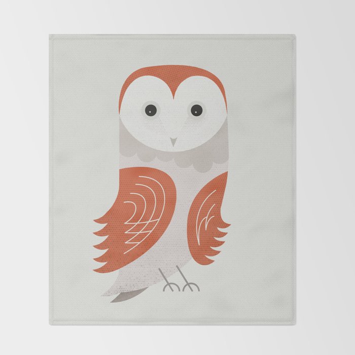 Whimsy Barn Owl Throw Blanket Gallery Image 2