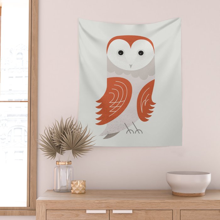 Whimsy Barn Owl Wall Tapestry Gallery Image 2