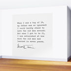 When I was a boy of 14, my father was so ignorant... Mark Twain Wall Mural Gallery Image 2