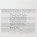 When I was a boy of 14, my father was so ignorant... Mark Twain Wall Hanging Gallery Image 1