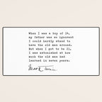 When I was a boy of 14, my father was so ignorant... Mark Twain Desk Mat Gallery Image 3